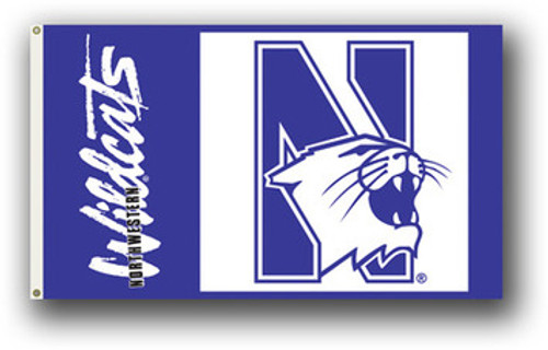 Northwestern Wildcats Flag - Wildcats Logo