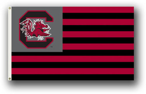 South Carolina Gamecocks NCAA American Stripes Flag