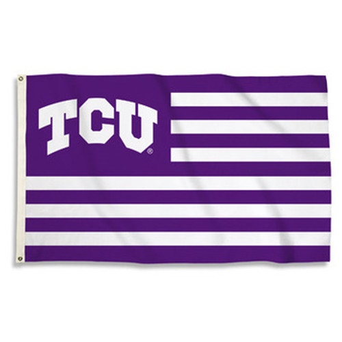 TCU Texas Christian Horned Frogs NCAA American Stripes Flag