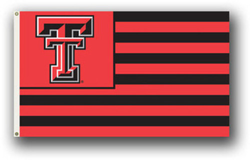 Texas Tech Red Raiders NCAA American Stripes Flag