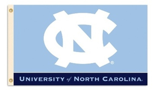 North Carolina Tar Heels 3 Ft X 5 Ft Flag Wordmark