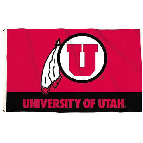 Utah Utes NCAA 3' x 5' Red Logo Wordmark Flag Utah Utes NCAA 3' x 5' Red Logo Wordmark Flag