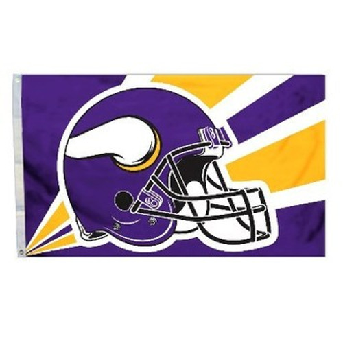 Minnesota Vikings 3 Ft X 5 Ft Flag Helmet