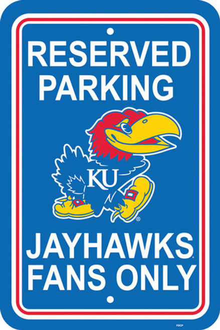 Kansas Jayhawks Parking Sign