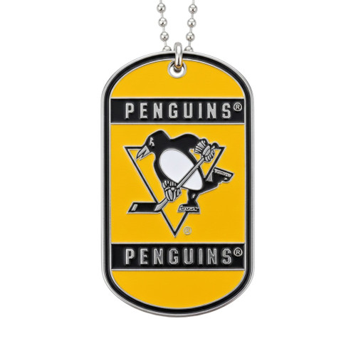 Pittsburgh Penguins NHL Color Metal Dog Tag Necklace