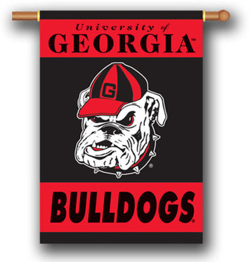 Georgia Bulldogs 2 Sided 28 X 40 Banner Flag Bulldog