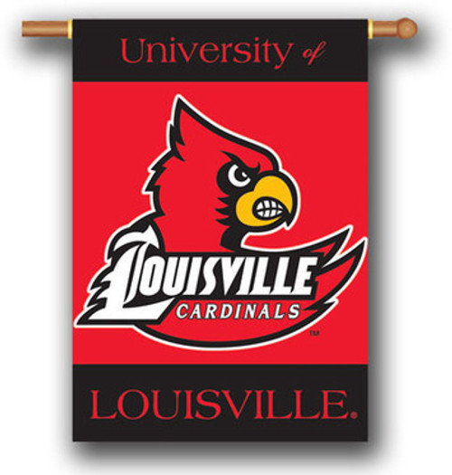 Louisville Cardinals 2 Sided 28 X 40 Banner Flag