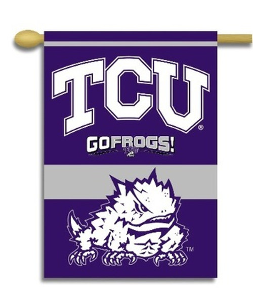 TCU 2 Sided 28 X 40 Banner Flag - Go Frogs