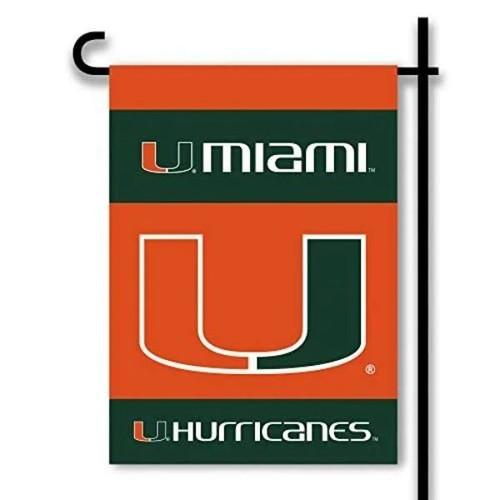 Miami Hurricanes NCAA Garden Flag