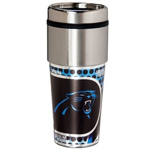 Carolina Panthers Stainless Steel Travel Tumbler Metallic