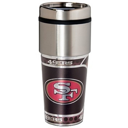 San Francisco 49ers Stainless Steel Travel Tumbler Metallic