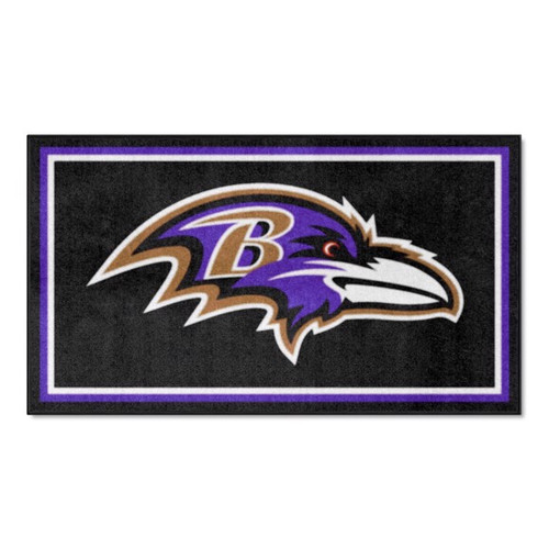 Baltimore Ravens NFL 3 ft x 5 ft Ultra Plush Area Rug