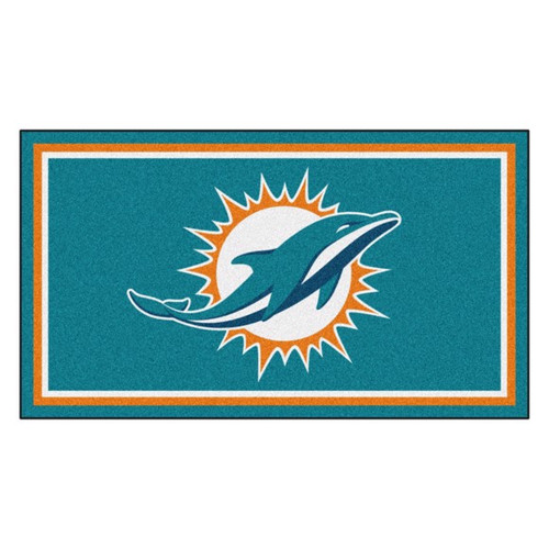 Miami Dolphins 3 ft x 5 ft Ultra Plush Area Rug Miami Dolphins 3 ft x 5 ft Ultra Plush Area Rug