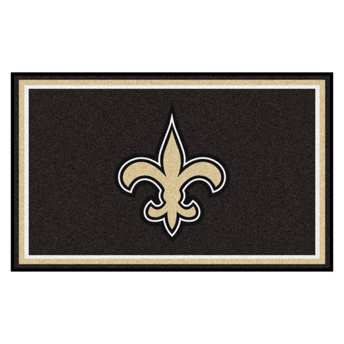 New Orleans Saints 4 ft x 6 ft Ultra Plush Area Rug New Orleans Saints 4 ft x 6 ft Ultra Plush Area Rug