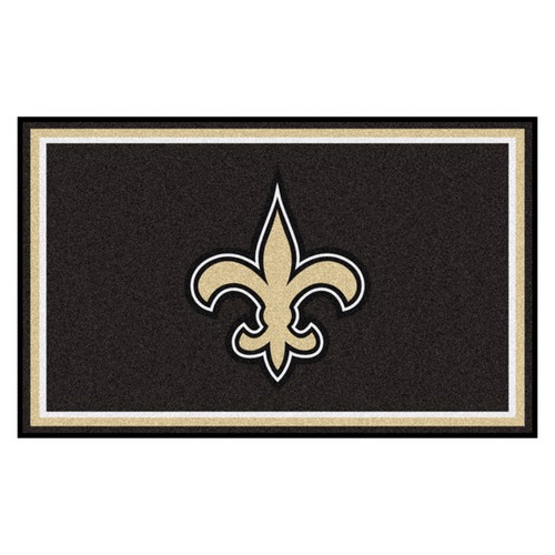 New Orleans Saints 4 ft x 6 ft Ultra Plush Area Rug