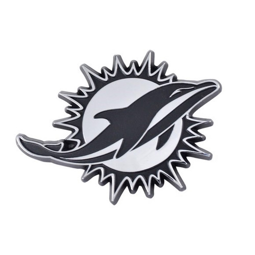 Miami Dolphins NFL Chrome Metal Emblem Miami Dolphins NFL Chrome Metal Emblem