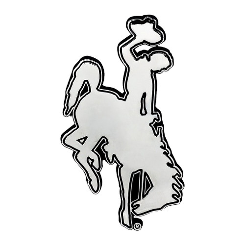 Wyoming Cowboys NCAA Chrome Metal Logo Emblem