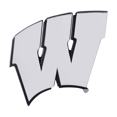 Wisconsin Badgers Chrome Metal Emblem