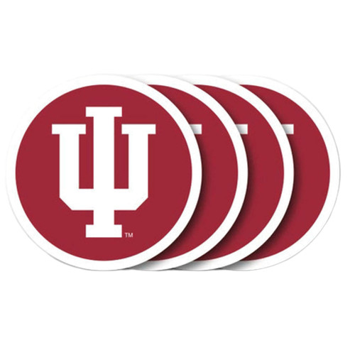 Indiana Hoosiers NCAA Premium Heavy Duty Coaster Set – 4‑Pack Vinyl