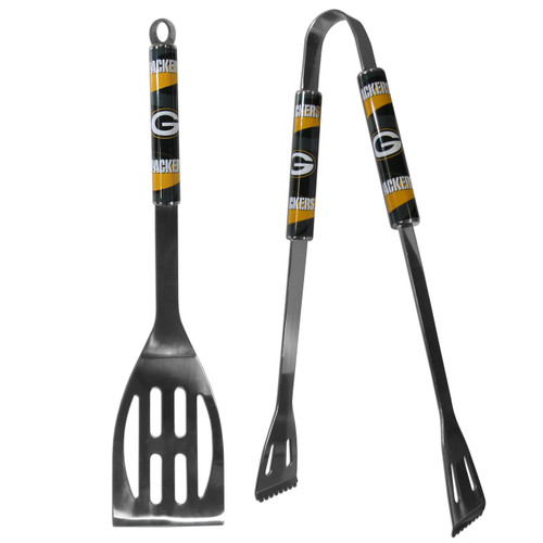 Green Bay Packers 2 pc Steel BBQ Tool Set Green Bay Packers 2 pc Steel BBQ Tool Set