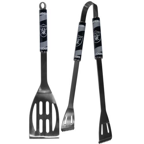 Oakland Raiders 2 pc Steel BBQ Tool Set