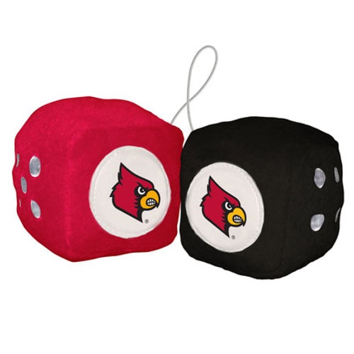 Louisville Cardinals NCAA Plush Fuzzy Dice