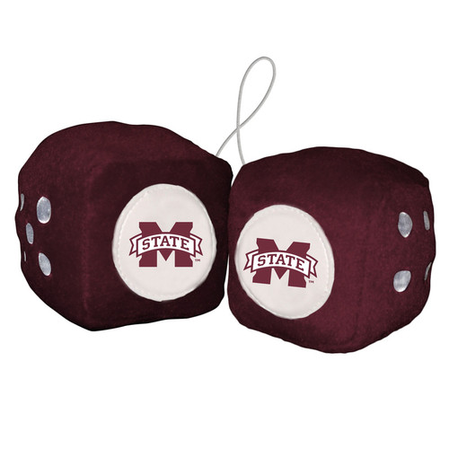 Mississippi State Bulldogs Plush Fuzzy Dice