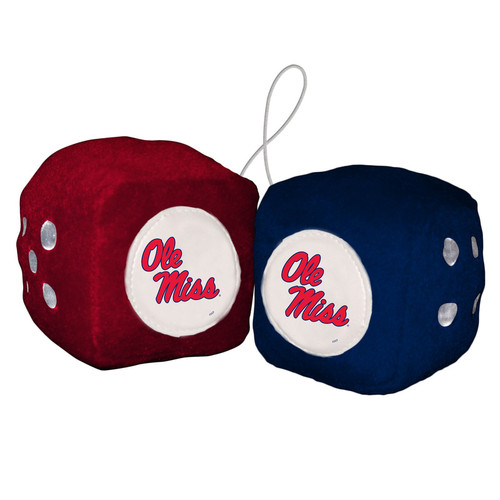 Mississippi Rebels - Ole Miss - Plush Fuzzy Dice