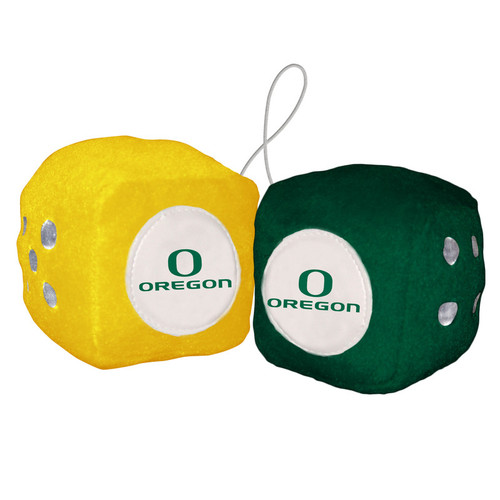 Oregon Ducks NCAA Plush Fuzzy Dice