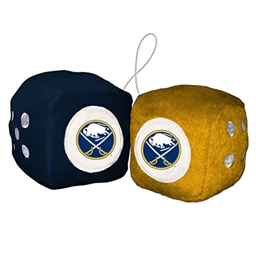 Buffalo Sabres NHL Blue & Gold Plush Fuzzy Logo Dice