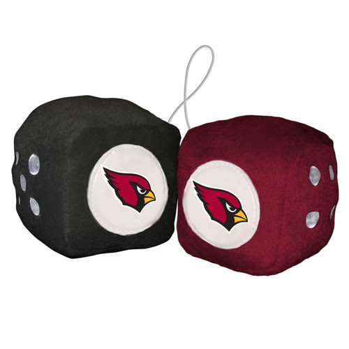 Arizona Cardinals NFL Black & Red Plush Fuzzy Logo Dice