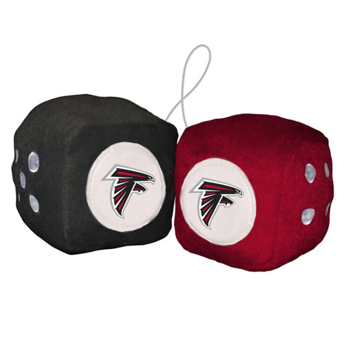Atlanta Falcons NFL Black & Red Plush Fuzzy Logo Dice
