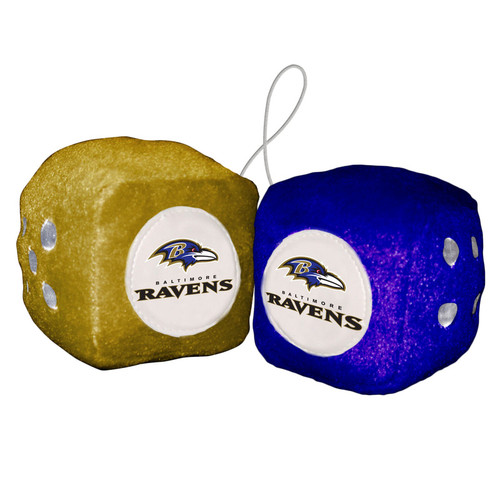 Baltimore Ravens NFL Plush Fuzzy Dice