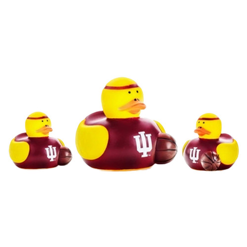 Indiana Hoosiers NCAA All Star Toy Rubber Ducks - 3‑Pack Team Logo Duck Set