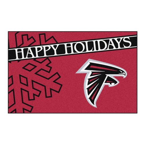 Atlanta Falcons Happy Holidays Mat