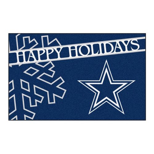 Dallas Cowboys Happy Holidays Mat