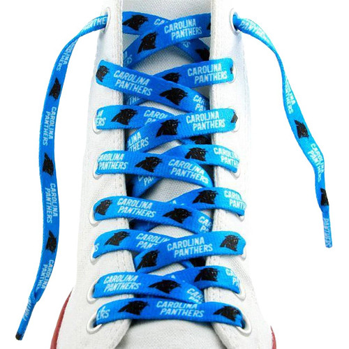 Carolina Panthers NFL Carolina Blue Logo & Wordmark Shoe Laces