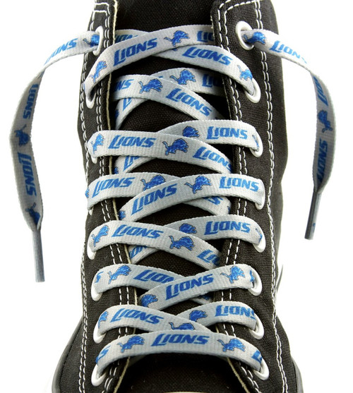 Detroit Lions NFL Shoe Laces - Silver