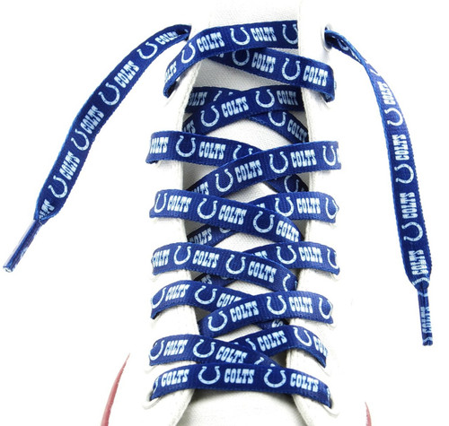 Indianapolis Colts NFL Blue Logo & Wordmark Shoe Laces