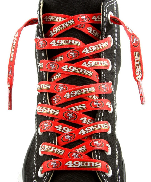 San Francisco 49ers NFL Logo & Wordmark Shoe Laces