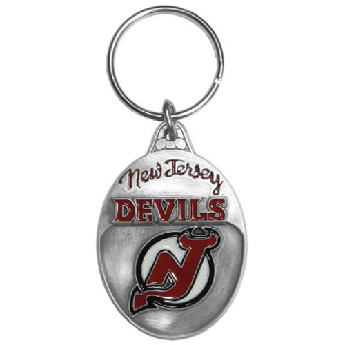 New Jersey Devils NHL Metal Carved Key Chain