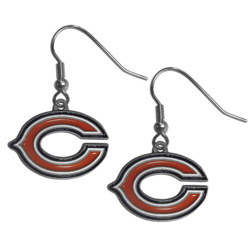 Chicago Bears NFL Football Dangle Logo Earrings Chicago Bears NFL Football Dangle Logo Earrings