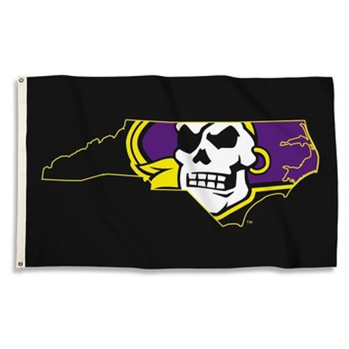 ECU - East Carolina Pirates Flag - Black