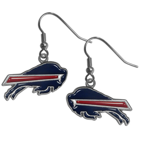 Buffalo Bills NFL Football Dangle Logo Earrings Buffalo Bills NFL Football Dangle Logo Earrings