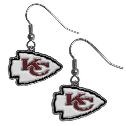 Kansas City Chiefs NFL Football Dangle Logo Earrings Kansas City Chiefs NFL Football Dangle Logo Earrings