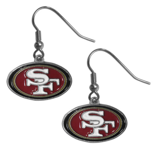 San Francisco 49ers NFL Football Dangle Logo Earrings San Francisco 49ers NFL Football Dangle Logo Earrings