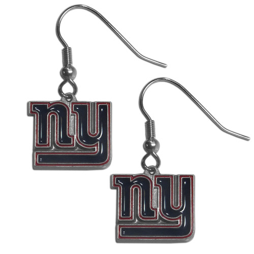 New York Giants NFL Football Dangle Logo Earrings New York Giants NFL Football Dangle Logo Earrings