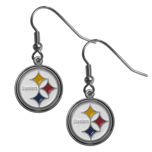 Pittsburgh Steelers NFL Football Dangle Logo Earrings Pittsburgh Steelers NFL Football Dangle Logo Earrings