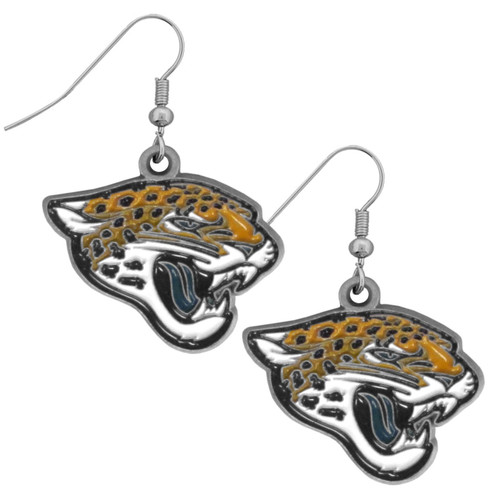 Jacksonville Jaguars NFL Football Dangle Logo Earrings