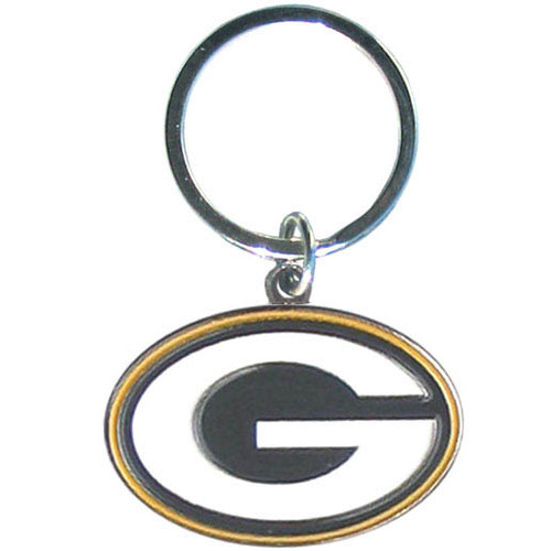 Green Bay Packers Enameled Chrome Key Chain